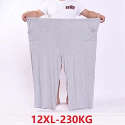 Summer Men modal sleep bottoms Home Wear Plus Size 7XL 8XL 11XL 12XL oversize Soft Sleep Wear sleep Pants Breathable soft pants