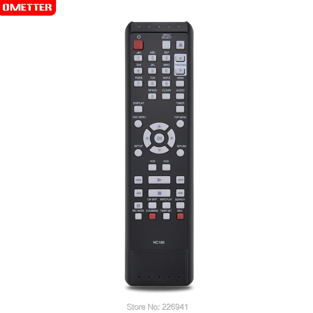 Nc180 nc180uh dvdr combo controle remoto substituído apto para funai gravador de dvd zv427fx4a zv427fx4 zv427fx4 um controle remoto