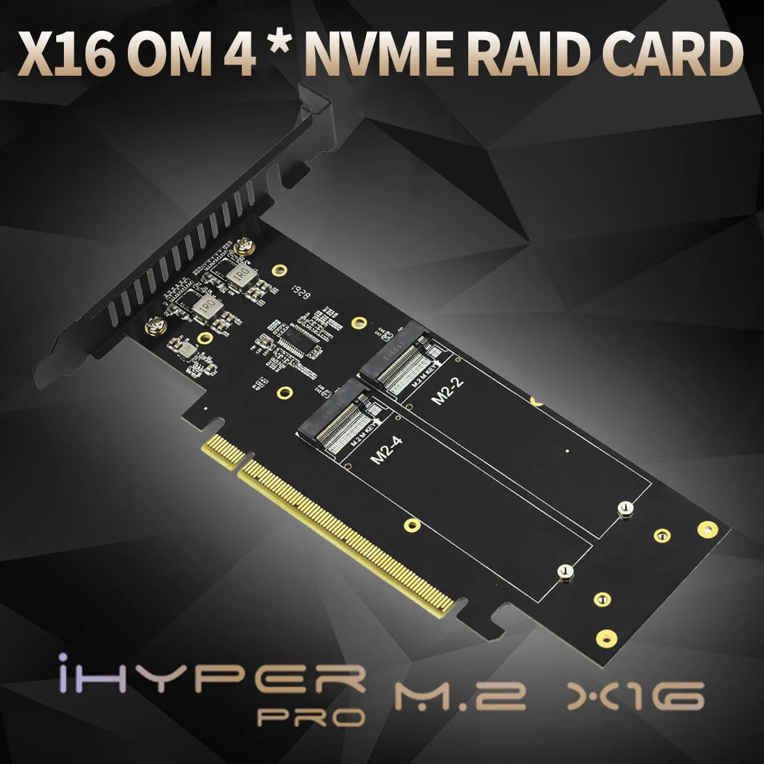 Imagem -04 - Placa Gráfica Jeyi-ihyper-pro M.2x16 a 4xpcie3.0 Gen3 X16 a 4x Riser Card Nvme M.2x16 M.2x16 4xx4