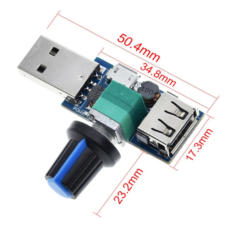 Micro USB Fan Wind Speed Controller Power: DC 4-12V / Output: DC 2.5-8V Air Volume Regulator Switch Module