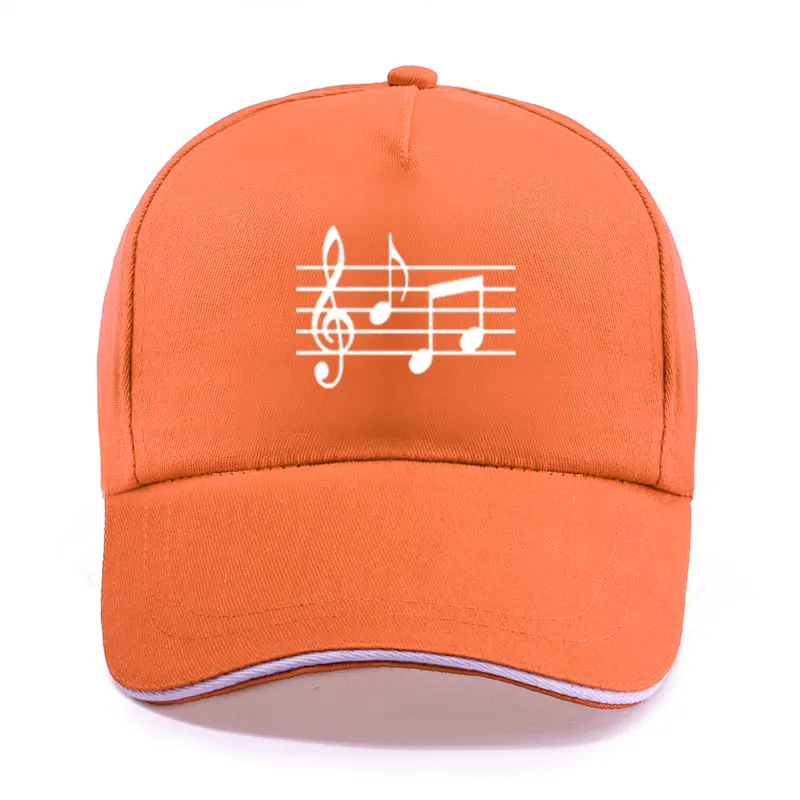 New Fashion Funny Music Note Print Baseball Cap Unisex Women Men Casual Cotton Hat Snapback Hats Trucker Caps Sun-Hats