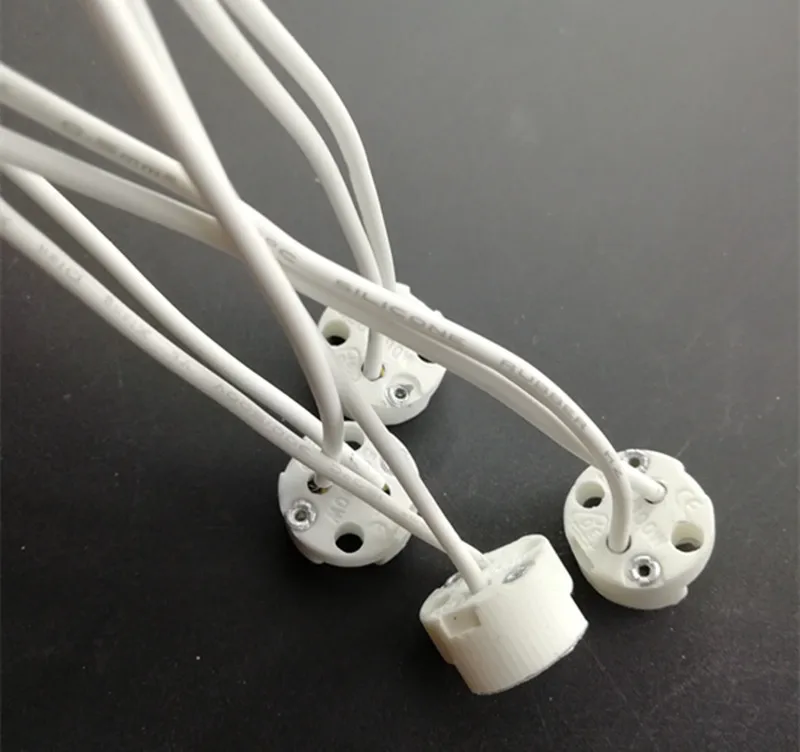 DiCUNO G4 Base Bi-Pin, G6.35, GY6.35, GX5.3 MR16, GZ4 MR11, Portalampada in Ceramica ad incandescenza alogena con portalampada (24pz