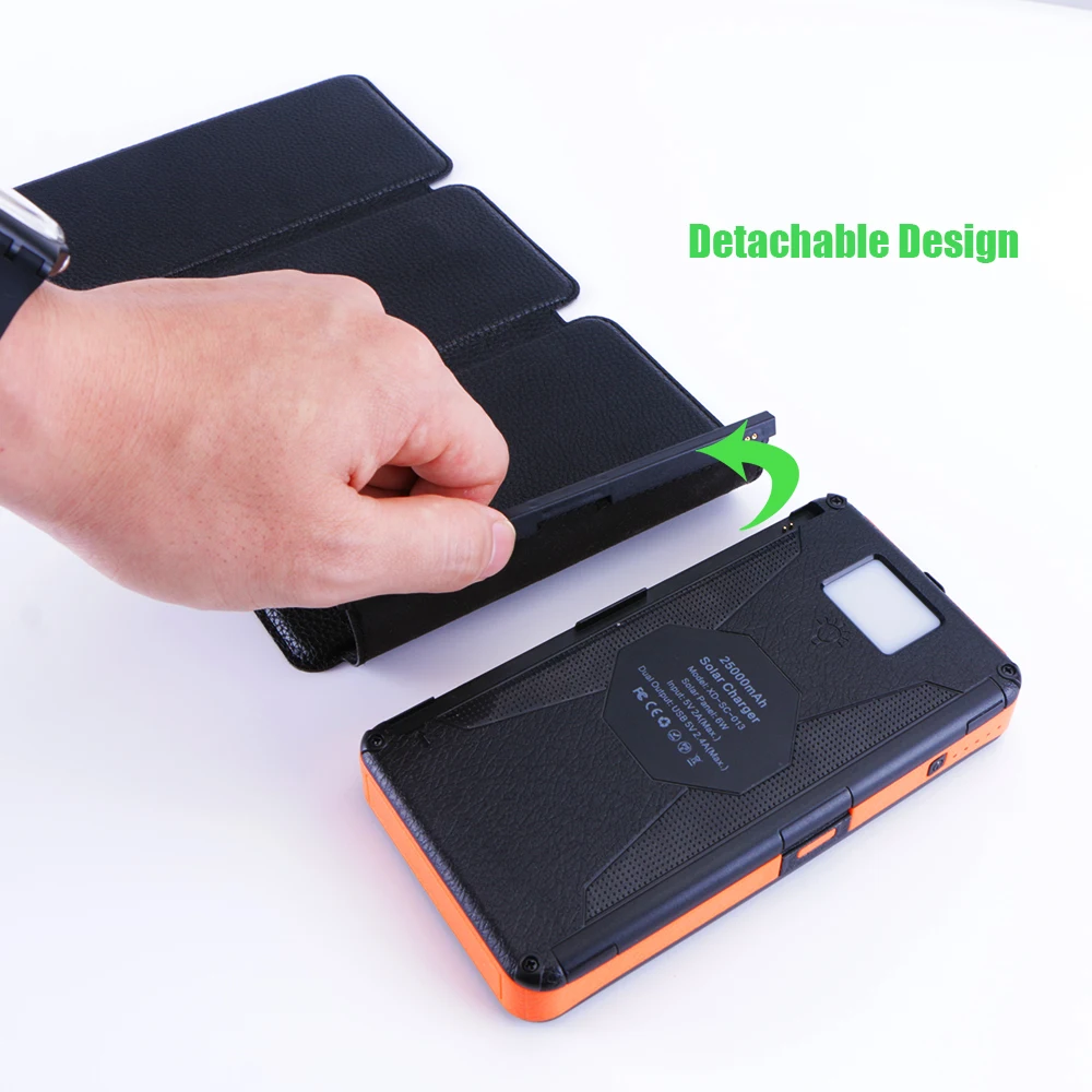 Imagem -04 - Carregador de Bateria Solar de Alta Capacidade 25000mah Power Bank para Iphone Ipad Samsung Huawei Honra Xiaomi lg Sony Oneplus Etc.