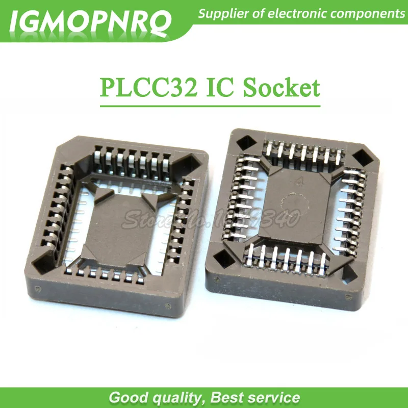 10 sztuk PLCC32-SMD gniazdo IC, adapter gniazda PLCC32, 32-pinowy konwerter PLCC PLCC-32