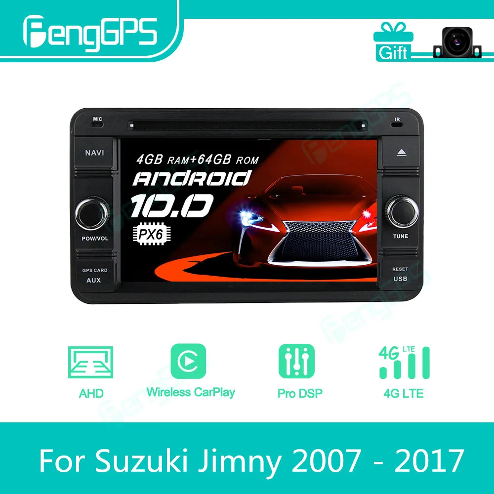 For Suzuki Jimny 2007 - 2017 Android Car Radio Stereo Multimedia DVD Player 2 Din Autoradio GPS Navigation PX6 Unit Screen