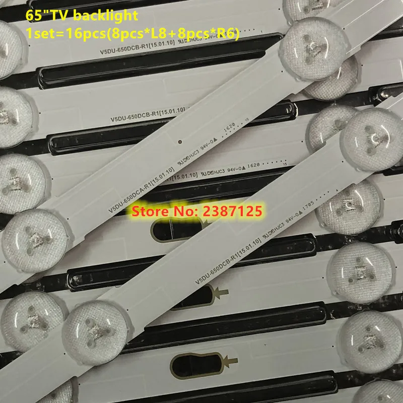 Imagem -03 - Fita Led para Ua65ju6800 Ue65ku6000 Ue65ju6000 V5du650dca-r1 V5du-650dcb-r1 39668a s _ 5u75 _ 65 _ fl _ l8 r6 16 Peças