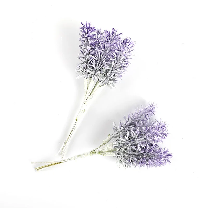 

6 Pieces Artificial Plants Lavender Diy Gifts Candy Box Wedding Bridal Corsage Vases for Home Decor Christmas Decorative Wreaths