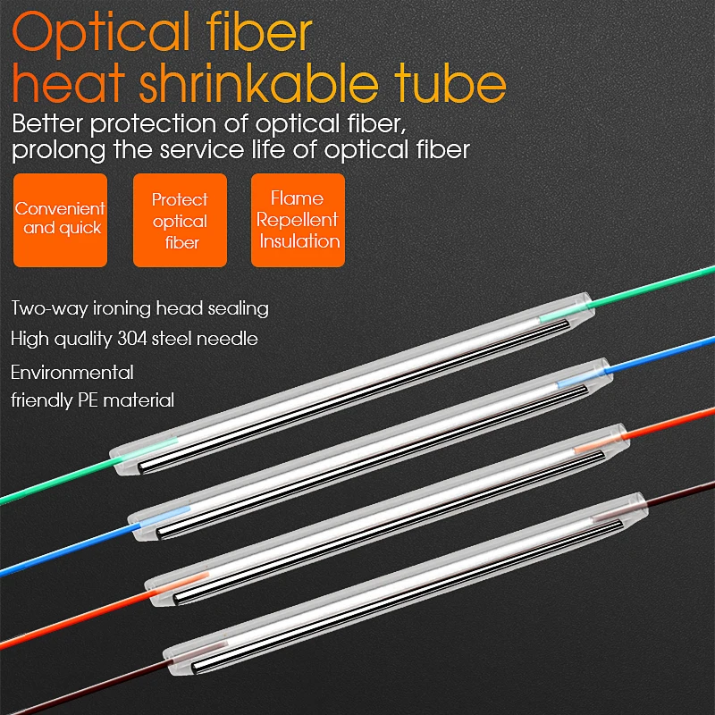 2000pcs 45mm/60mm Optical fiber heat shrinkable tube FTTH fiber splicing Protection Sleeves thin tube