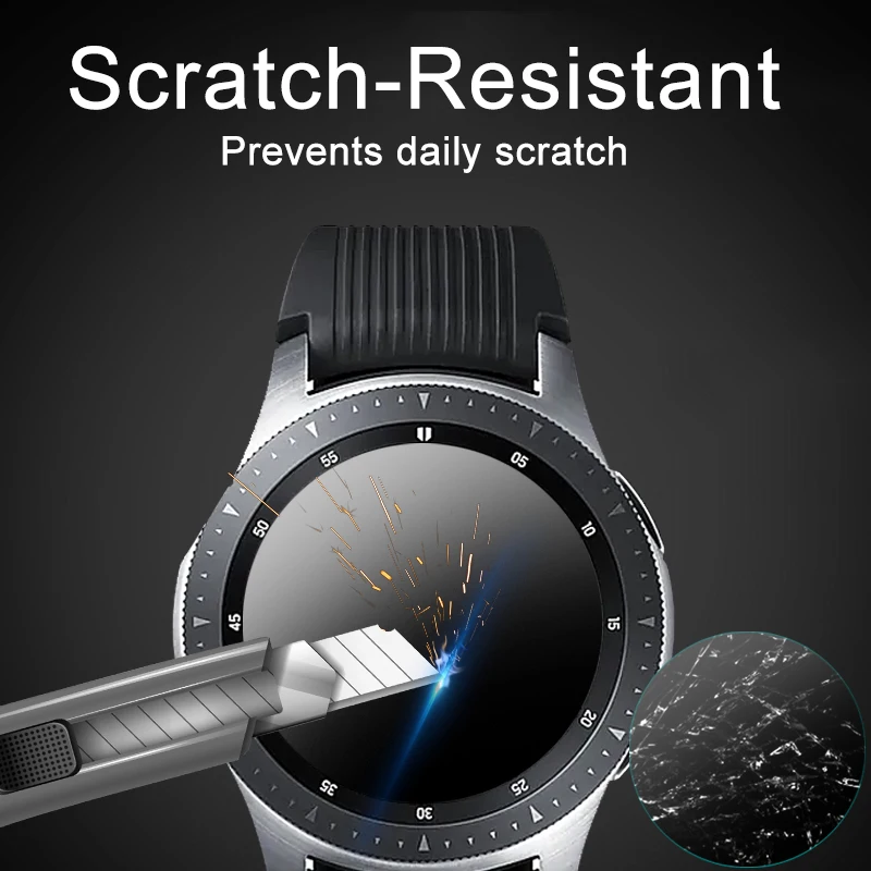 Tempered Glass Screen Protector for Samsung Galaxy Watch 46mm 42mm Protective Screen Guard Film for Gear S3 Sport Watch Upgraded