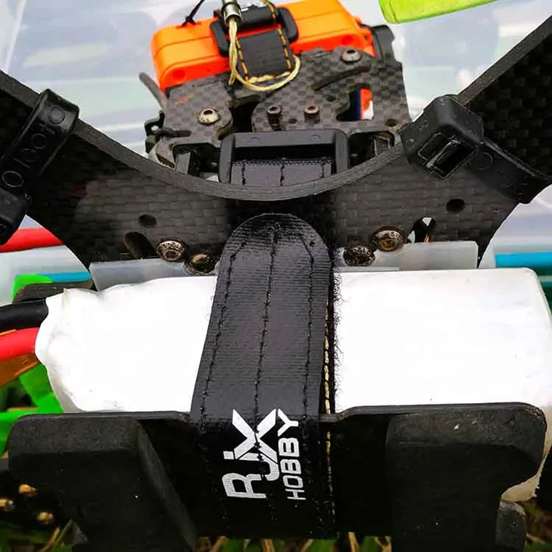 Non-Slip Silicone Battery Straps Ribbon Black 4Pcs/Lot 250X20mm for Battery of DIY RC Drone Helicopter Quadcopter Car Boat