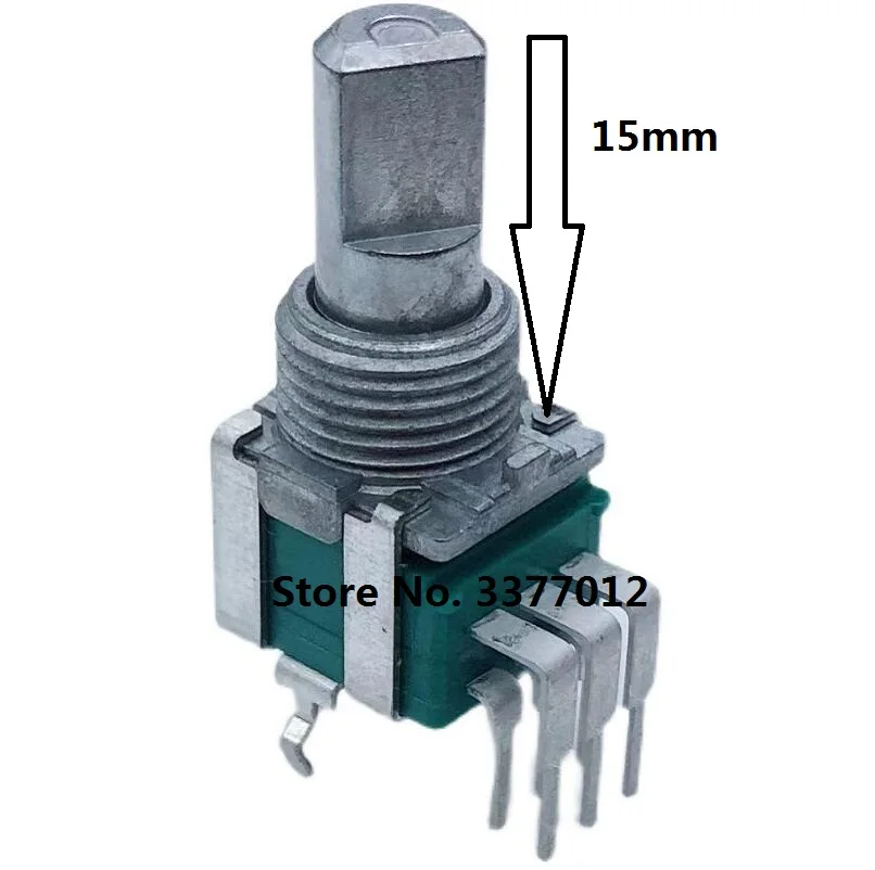 1pcs สําหรับ ALPS RK09L12D0A1W Precision Potentiometer,คู่ A10K แกน,ยาว 15 มม.