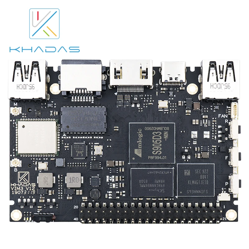 Khadas vim3l sbc  amlogic s905d3 soc oowow eingebetteter Service Single Board Computer Unterstützung 1,2 Tops Wi-Fi 5 4k @ 60fps 1,9 GHz Quad