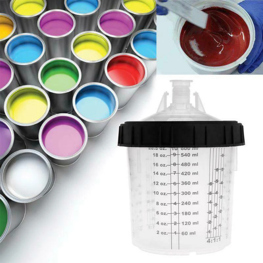 Spray Gun Paint Mixing Cup Quick Cup Spray Gun Tank 160ML/350ML/600ML/810ML Disposable Paint Cup