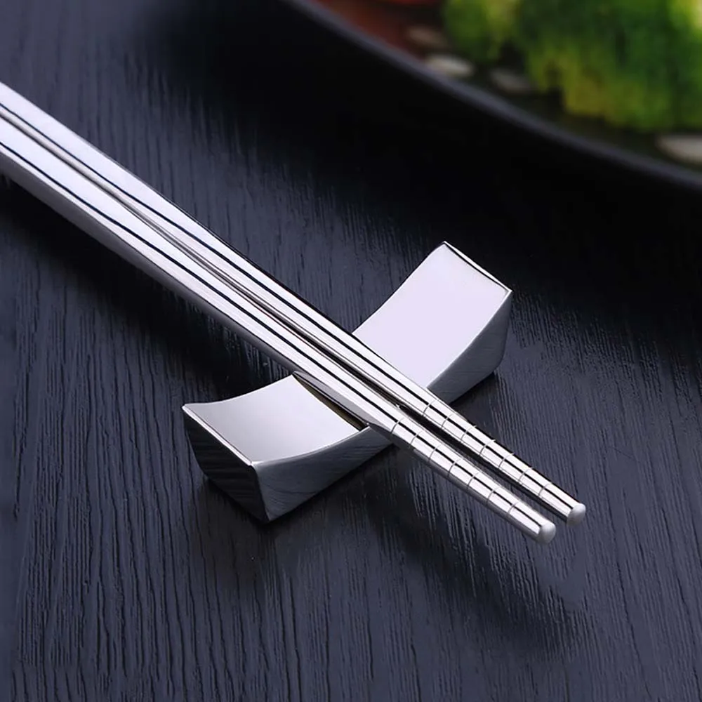 Chinese Chopsticks Holder, 304 Stainless Steel, Rest Stand, Metal, Reusable Knife, Spoon, Kitchen Tableware