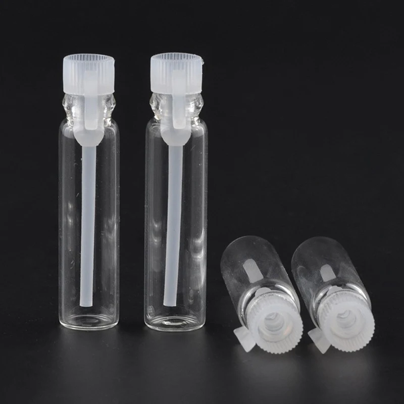 10PCS 1/2/3 ml Empty Mini Glass Perfume Small Sample Vials Perfume Bottle Laboratory Liquid Fragrance Test Tube Trial Bottle