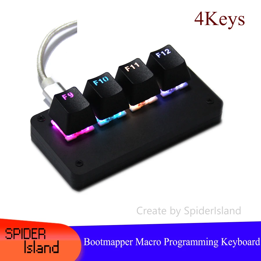 4 Key Hotswap RGB Support Macro Function Type C Cherry Outemu Mechanical Keyboard For Gaming Photoshop setting by software