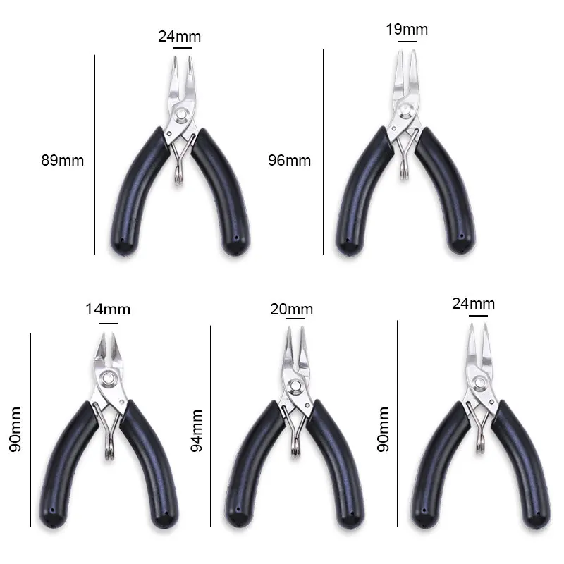 5 Styles Stainless Steel Pliers Jewelry Making Tools Wire Cutter Plier for DIY Jewelry Repair Wire Wrapping Supplies Handcraft