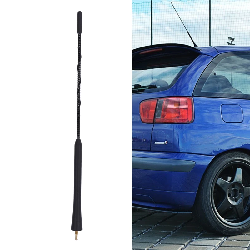 Antena de varilla corta de 30 Cm para Seat Ibiza 6L 6J Leon 1M 1P Skoda Altea 5P