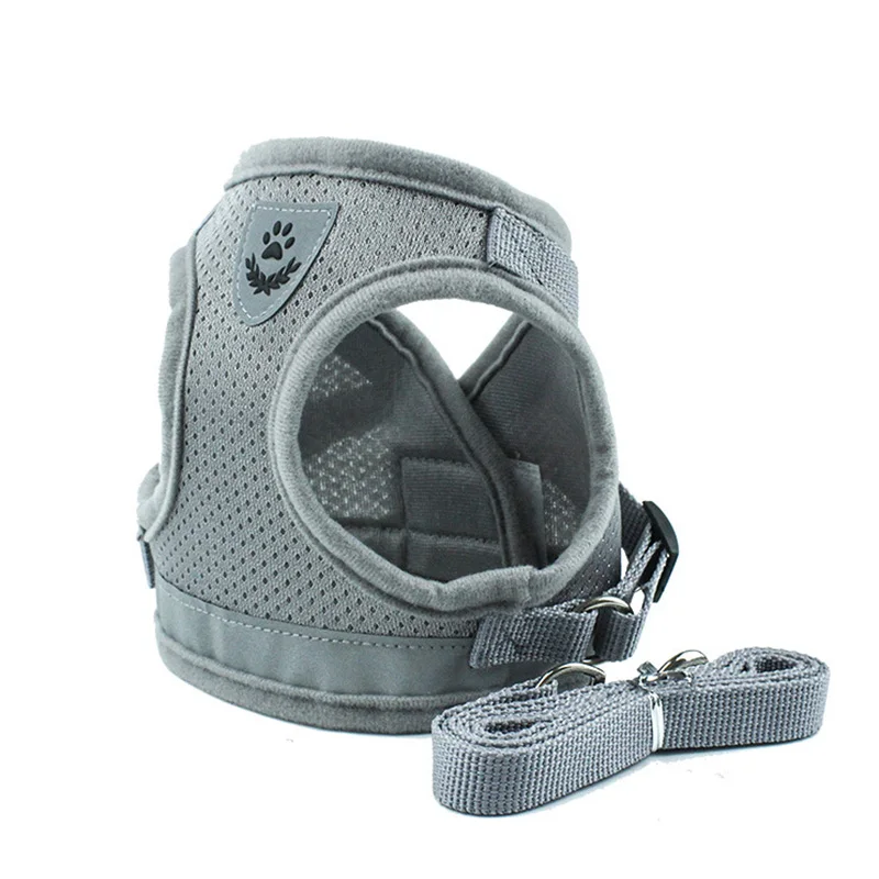 Cat Harness And Leash Set Breathable Mesh Plaid Design_voghion.com