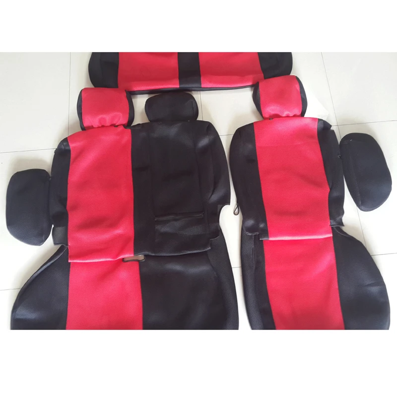 CARTAILOR Car Seat Cover Set for Mitsubishi Pajero Seat Covers & Supports Accessories Sandwich Fabric Seats Cushion Protectors