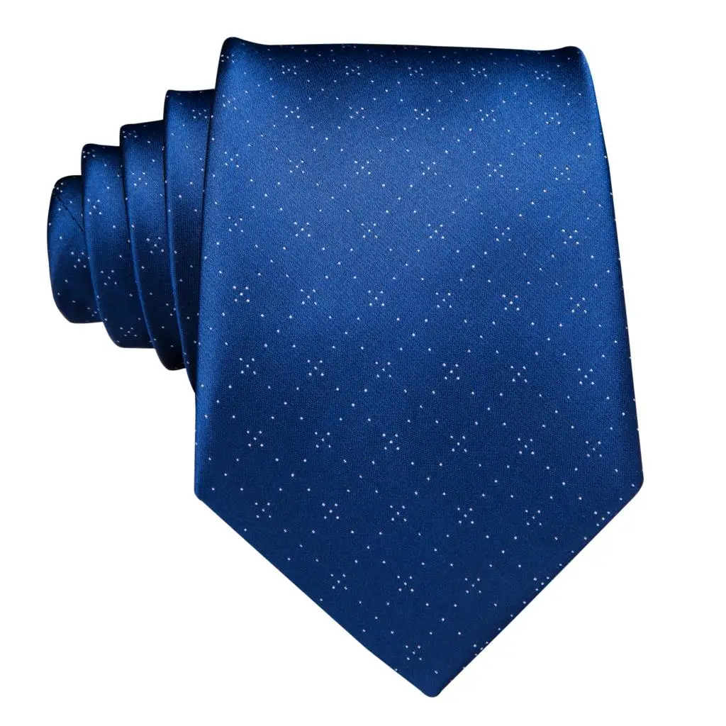 Cravate de mariage en soie Plaid bleu marine blanc pour hommes, boutons de manchette pratiques, ensemble de cravate Design à la mode, fête d'affaires, livraison directe