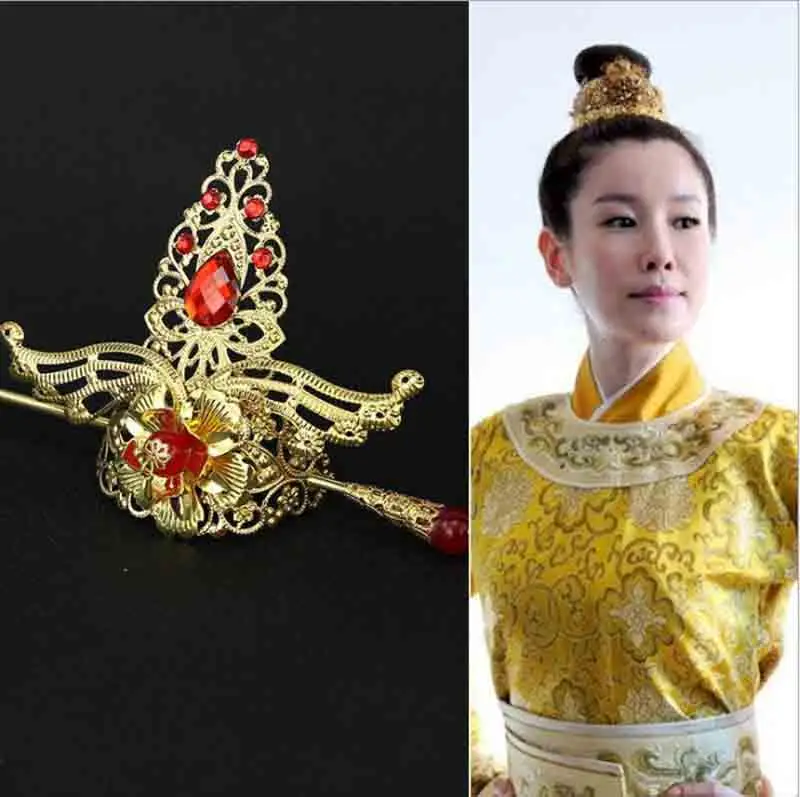 Chinese Traditional Men\'s Jewelry Headdress Hanfu Men&Women Hairwear Cos Prop Male Vintage Tuinga Topknot Gfit For Men&Women