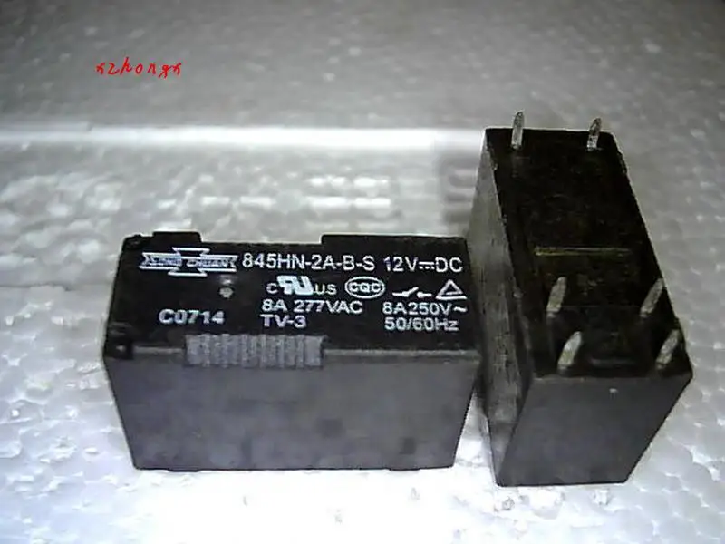 845HN-2A-B-S 12VDC 8A 277VAC 6 foot relay