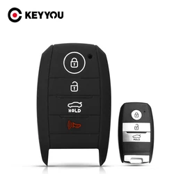 KEYYOU For Kia Sorento Optima Forte Koup Soul Niro K3 K3S KX3 K4 KX5 K5 Soul RIO Ceed Sportage 3 Button Silicone Car Key Case