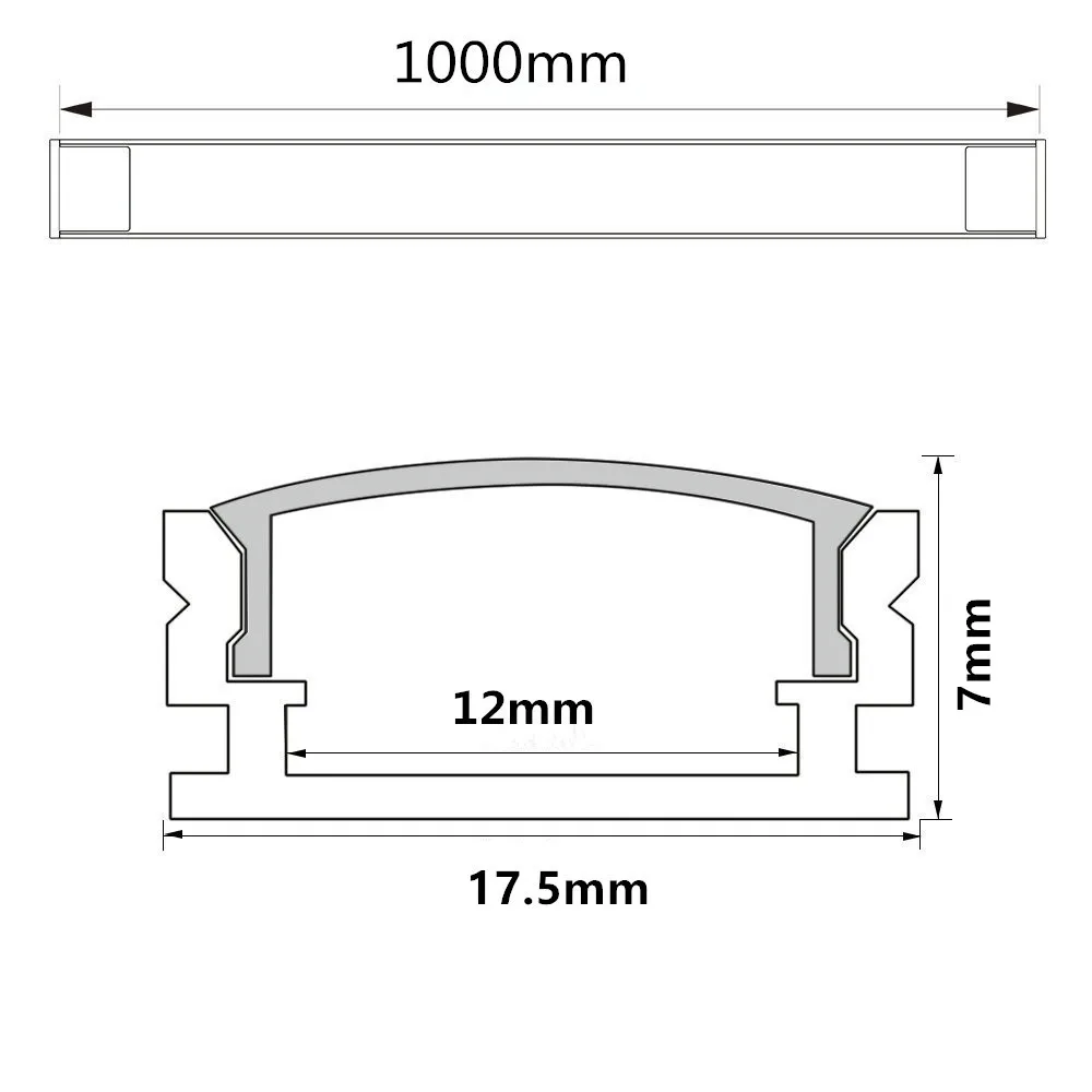 Imagem -05 - Dhl 1m Perfil de Alumínio Led para 5050 5730 Led Barra Rígida Luz Led Habitação de Alumínio com Capa 1020 Peças.