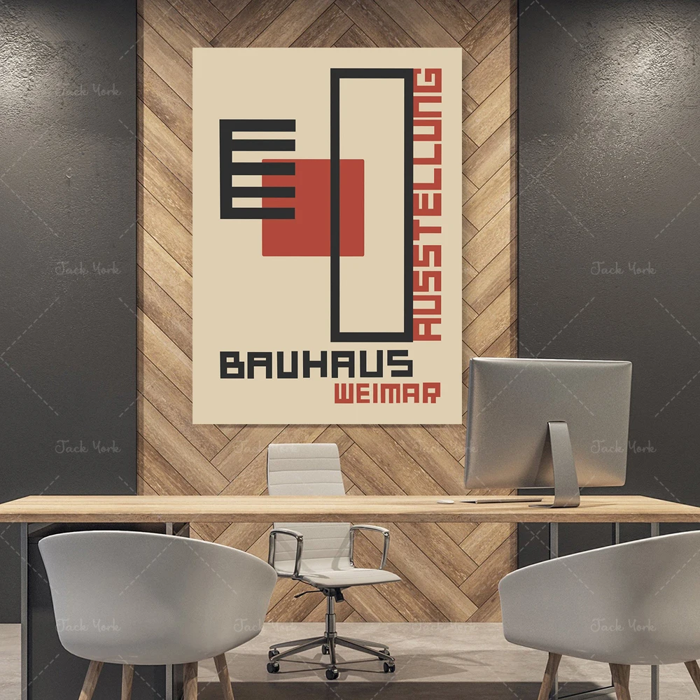 Home Decor Expo - Bauhuk Ausstellung Poster cetakan kanvas bauhuan