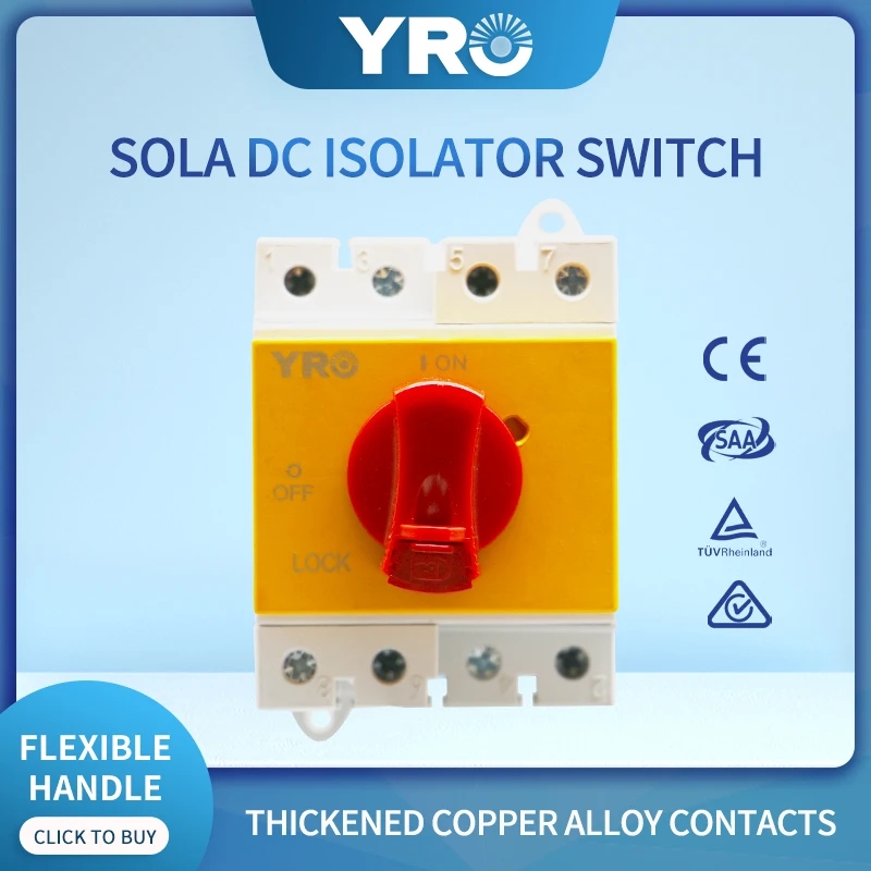 2P 32A 600V 4P 32A 1000V 1200V Solar DC Isolator Switch Disconnector With TUV CE SAA RCM