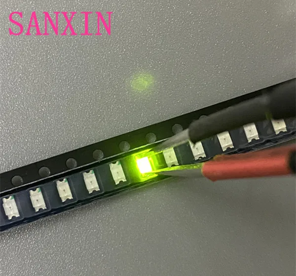 200pcs 1206 (3216) Yellow Green LED SMD Chip Bulb Lamp Surface Mount SMT Bead Ultra Bright Light Emitting Diode DIY Highlight