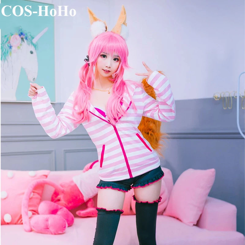 COS-HoHo Anime Fate/EXTRA CCC Tamamo no Mae Game Suit Sexy Uniform Cosplay Costume Halloween Easter Party Daily Clothing Women