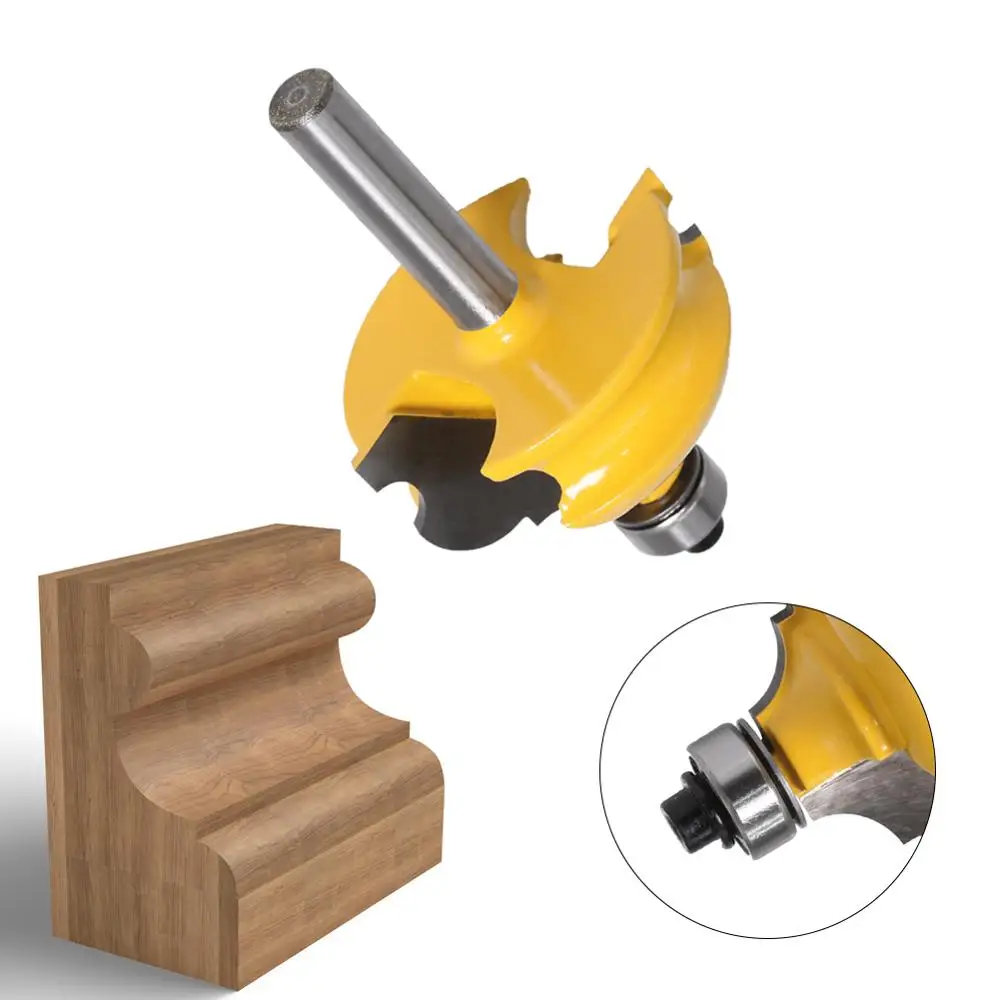 SHERUI 1PC 8Mm Shank Klasik & Bead Molding & Edging Router Bit-tenon Cutter untuk Alat Pertukangan