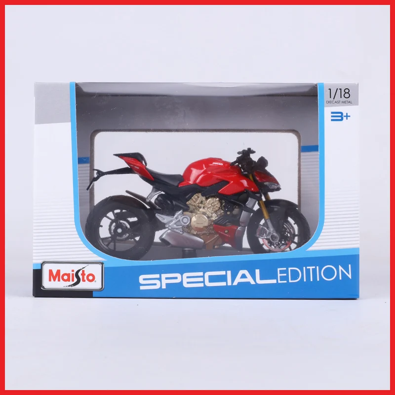 Maisto 1:18 Ducati Super Naked V4 S Red Diecast Model Bike Motorcycle