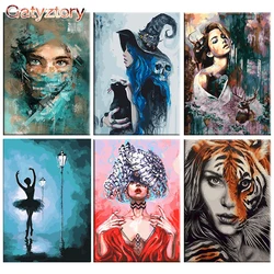 GATYZTORY Painitng By Numbers Adults Anime Witch Aylic Paint Photo Frames For Picture Decoration Home Canvas Wall Art Diy Kit