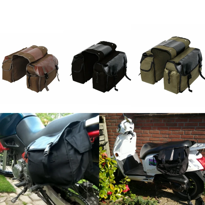 

Мотоциклетная седельная сумка большой емкости, дорожная парусиновая водонепроницаемая сумка для езды на мотоцикле, боковая сумка для инструментов, сумка для мотоцикла