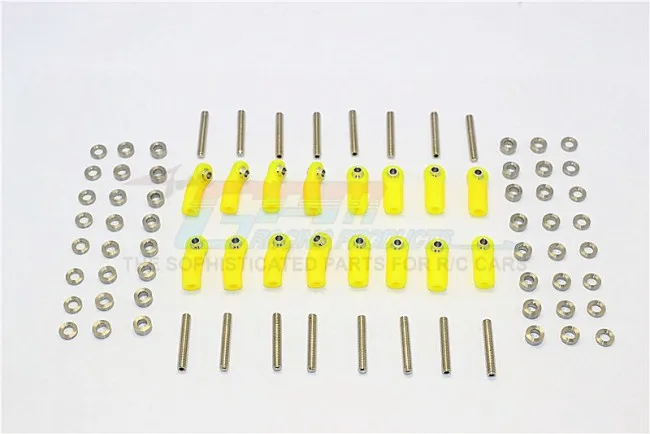 GPM PLASTIC BALL ENDS FOR ORIGINAL LINK PARTS (SUITABLE FOR WHEELBASE 313MM-338MM) For AXIAL SCX10 II 90047 RC Upgrade