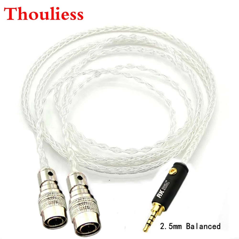 

Thouliess HIFI Handmade 2.5/3.5/4.4/6.35mm/4pin XLR Balanced Headphone Upgrade Cable for Mr Speakers Ether Alpha Dog Prime