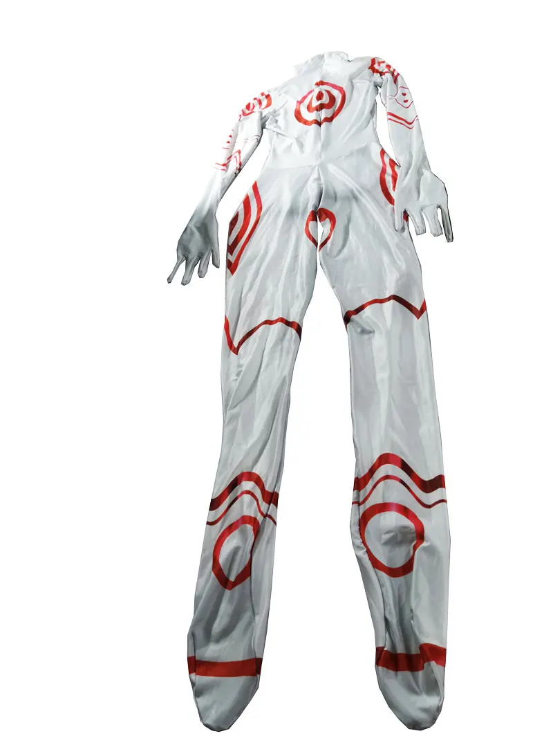 ผู้ใหญ่/เด็กอะนิเมะ Deadman Wonderland Shiro ชุดคอสเพลย์ผู้หญิง Zentai ฮาโลวีน Catsuit