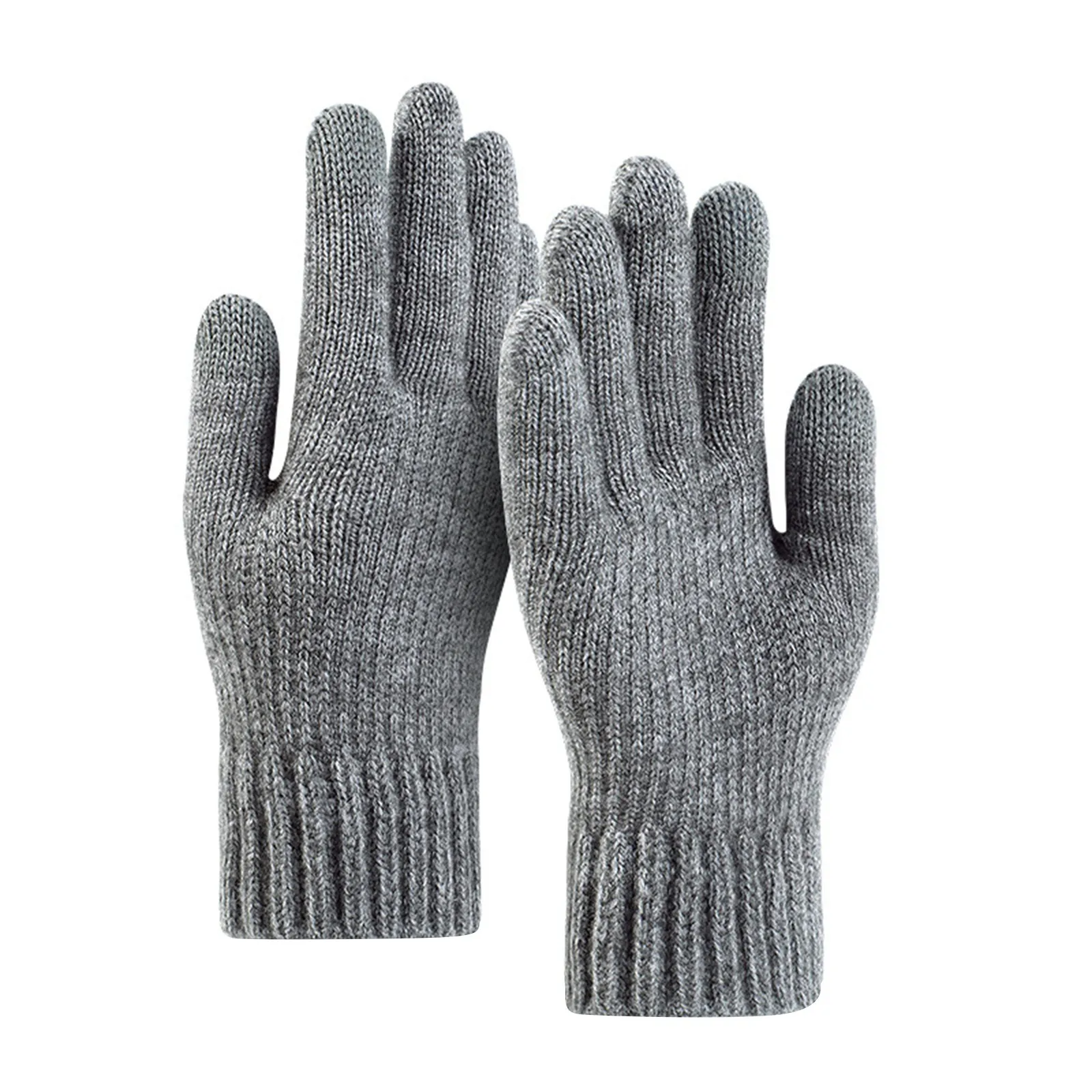 

Winter Men Knitted Gloves Touch Screen High Quality Male Mitten Thicken Warm Wool Cashmere Solid Color Men Business Gloves