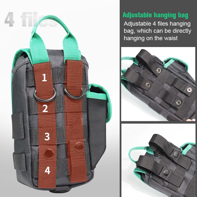 LAOA 1680D Oxford Canvas Waterproof Handbag with Belt Tightening Tools Messenger Bag for Trekking Mountaineering Storage