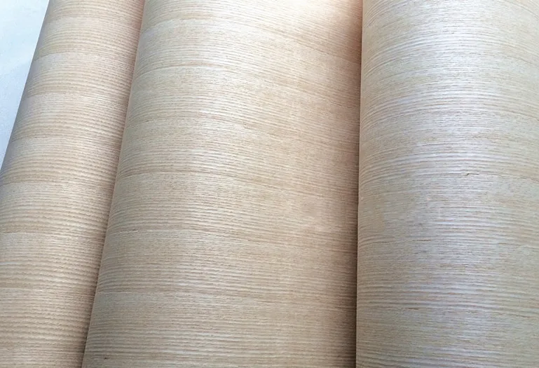 Natural Wood Veneer White Ash for Furniture 60x250m Backing Kraft Paper Q/C