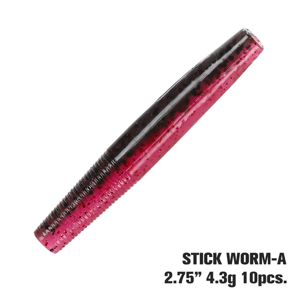 Tsurinoya Stok Worm 4.3G 70Mm 10Pcs Ned Rig Zachte Ptr Drijvende Aas Zachte Vissen Lokken Bas Karper aas Finesse Kunstaas