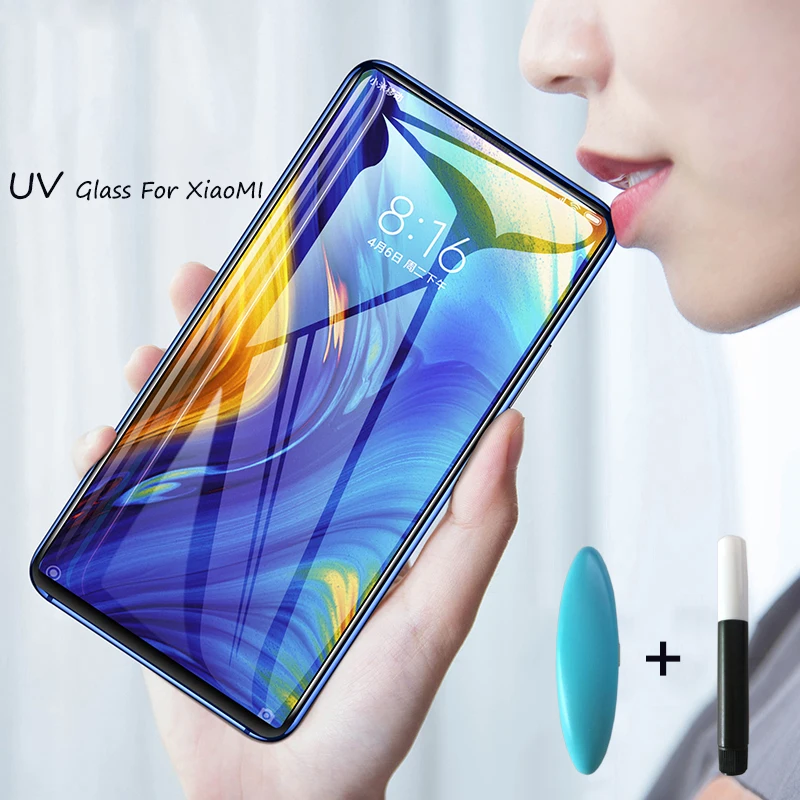 2Pcs UV Full Liquid Glue 3D Clear Tempered Glass Screen Protector For Xiaomi MI 15 14 Civi 13 12 12S 11 Note 10 Pro Ultra Lite