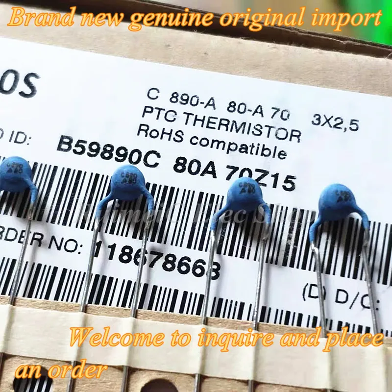 Free Shipping 10PCS B59890C0080A070 B59890C80A70 Brand New Original Import PTC C890 80 120 Degree Plug-In Thermistor Full Series