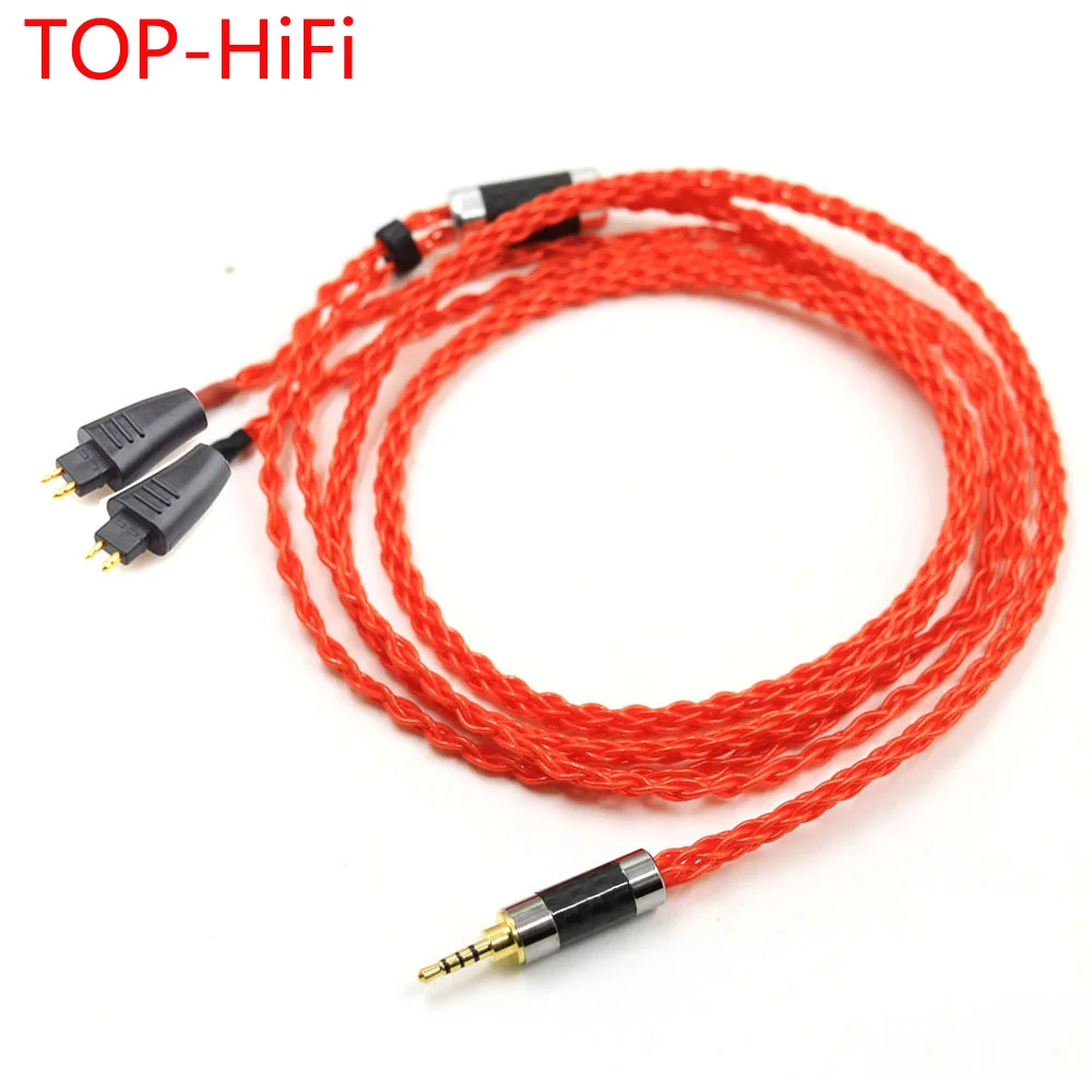 TOP-HiFi UPOCC Single Crystal Silver Headphone Upgrade Cable Replacement  Cord Compatible For TH610 TH900 MK2 TH909