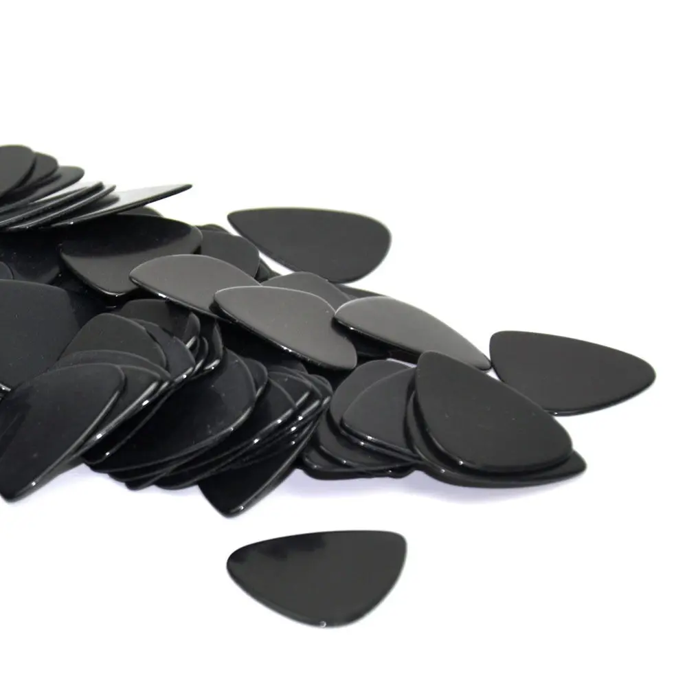 100pcs/lot Celluloid Classic 351 Guitar Bass Picks Solid Black 0.71mm 0.96mm 1.5mm