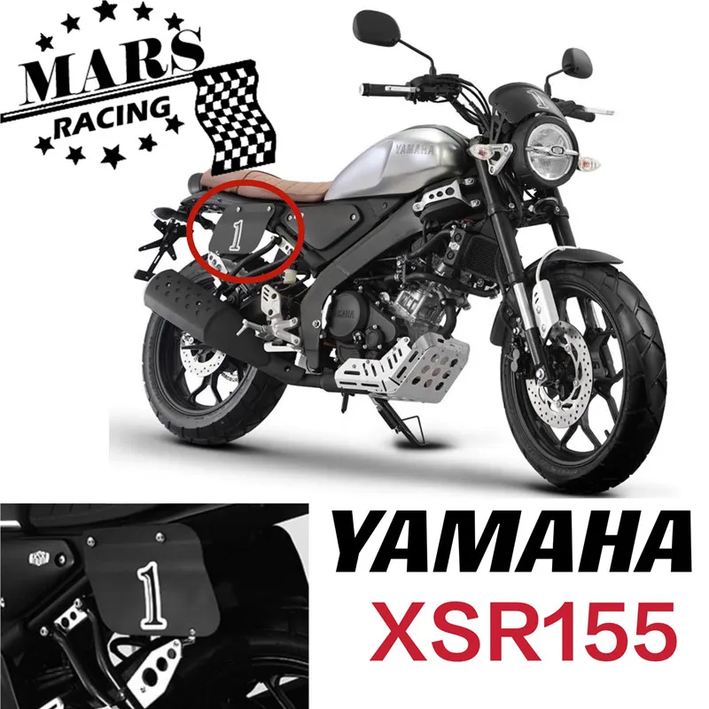 

Motorcycle accessories racer cafe plat body samping side no. PLACA with PRETO number TO YAMAHA XSR155 XSR 155 2019 2020 2021