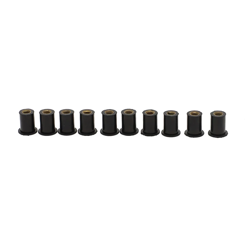 M5 0.8 Rubber Well Nut Wellnut For Windshield Fairing Cowl Bolt Screw For Honda Yamaha Kawasaki Ducati BMW Arctic Cat Snowmobile